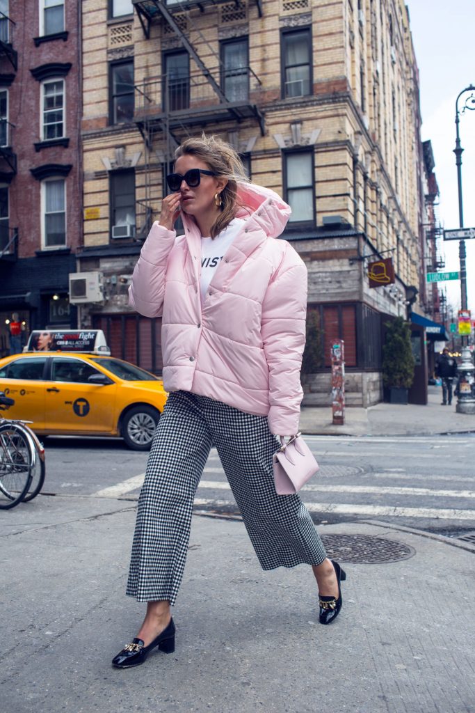 rebecca laurey pink coat nyfw